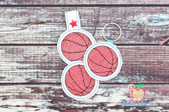 Basketball ITH Snaptab Keyfob: A Versatile Embroidery Design