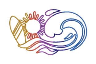 Beach Waves: A Summer-Themed Embroidery Design