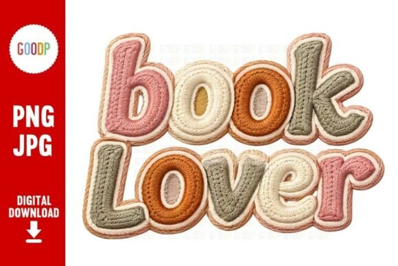 Book Lover Embroidery Patch PNG Review