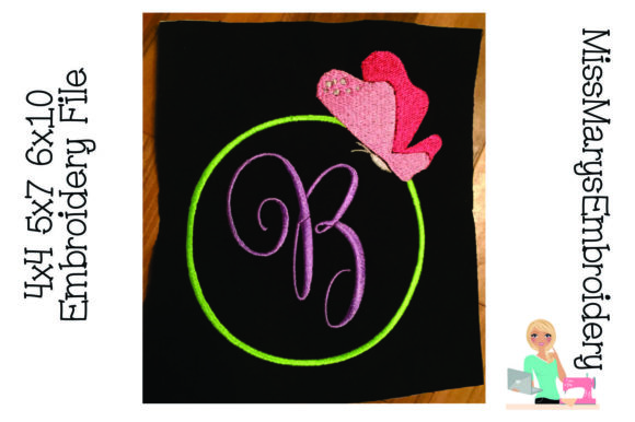 Butterfly Embroidery Monogram Frame: A Festive Touch