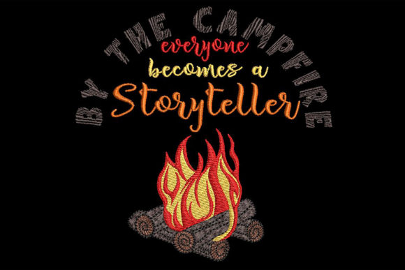 Campfire Embroidery with a Quote: A Designer Review