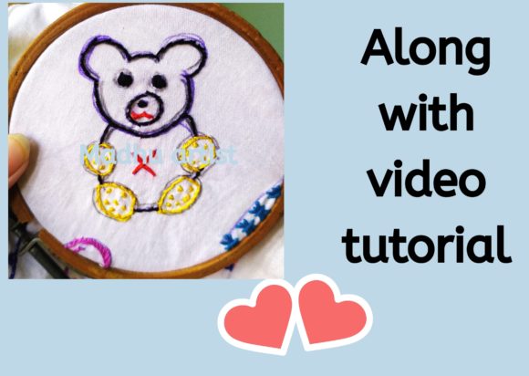Charming Teddy Bear Embroidery for Craft Projects