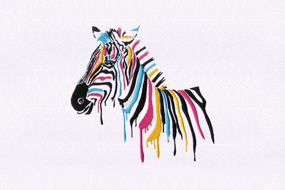 Color Dripping Horse: A Premium Embroidery Design