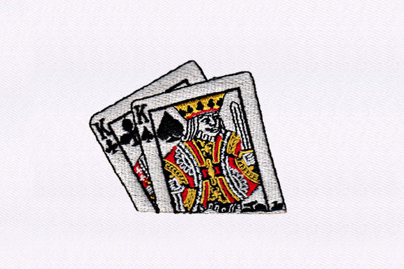 King of Spade Clover Embroidery Design