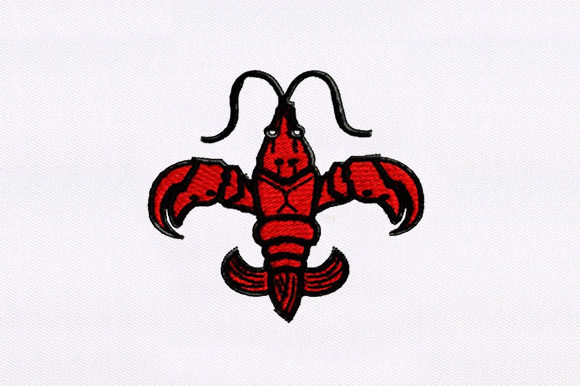 Red Crayfish: A Charming Embroidery Design