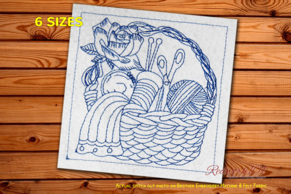 Reviewing Sewing Basket Redwork for Embroidery