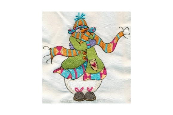 Sassy It's Cold Snowman: A Winter Embroidery Gem