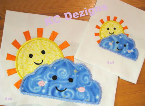Smiley Sun and Cloud Applique: A Charming Addition